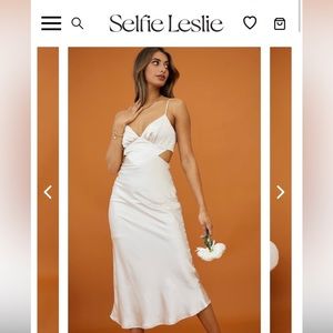 Selfie Leslie City Lights Cut-Out Way Strappy Back Midi Dress size L AUS 12